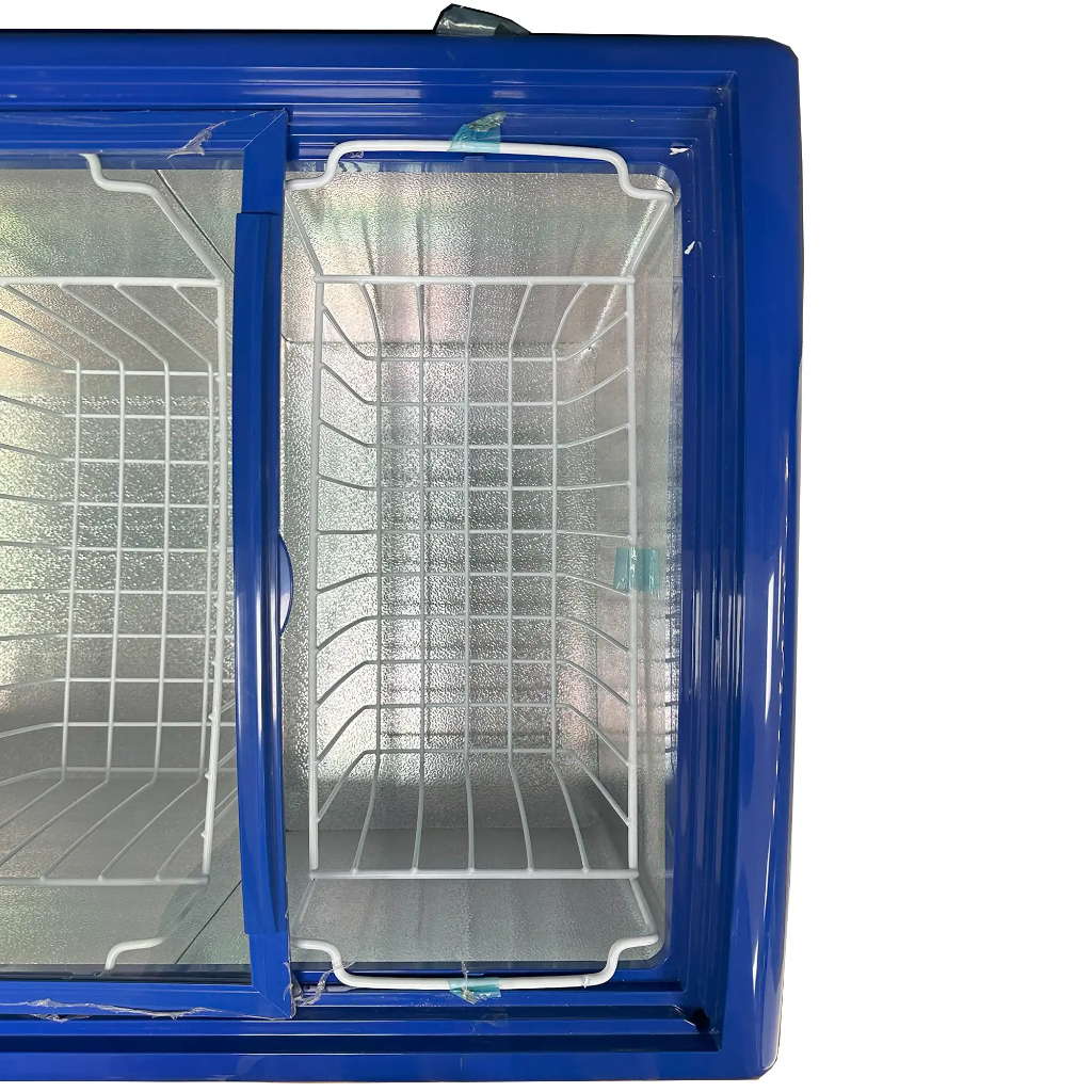 Freezer Chest Glass Door 428cc top view baskets