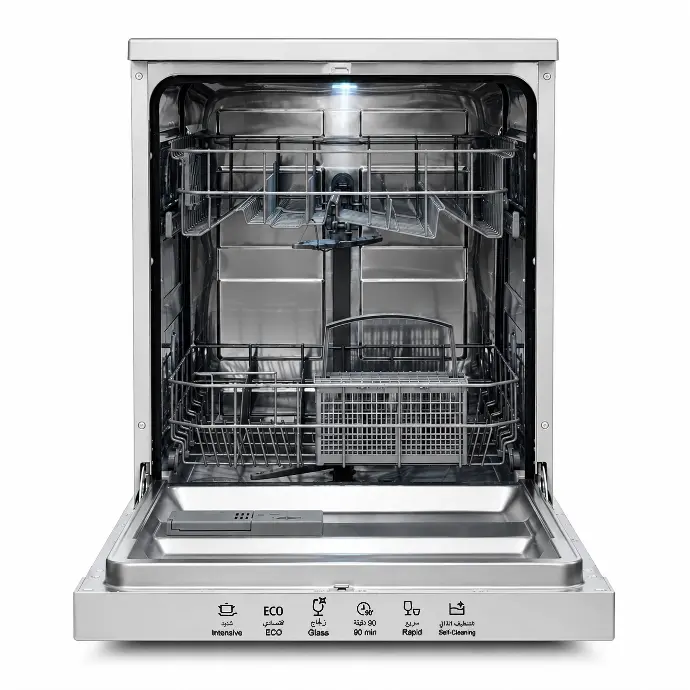 Door open Dishwasher 6Prog 2Basket 12Set Silver