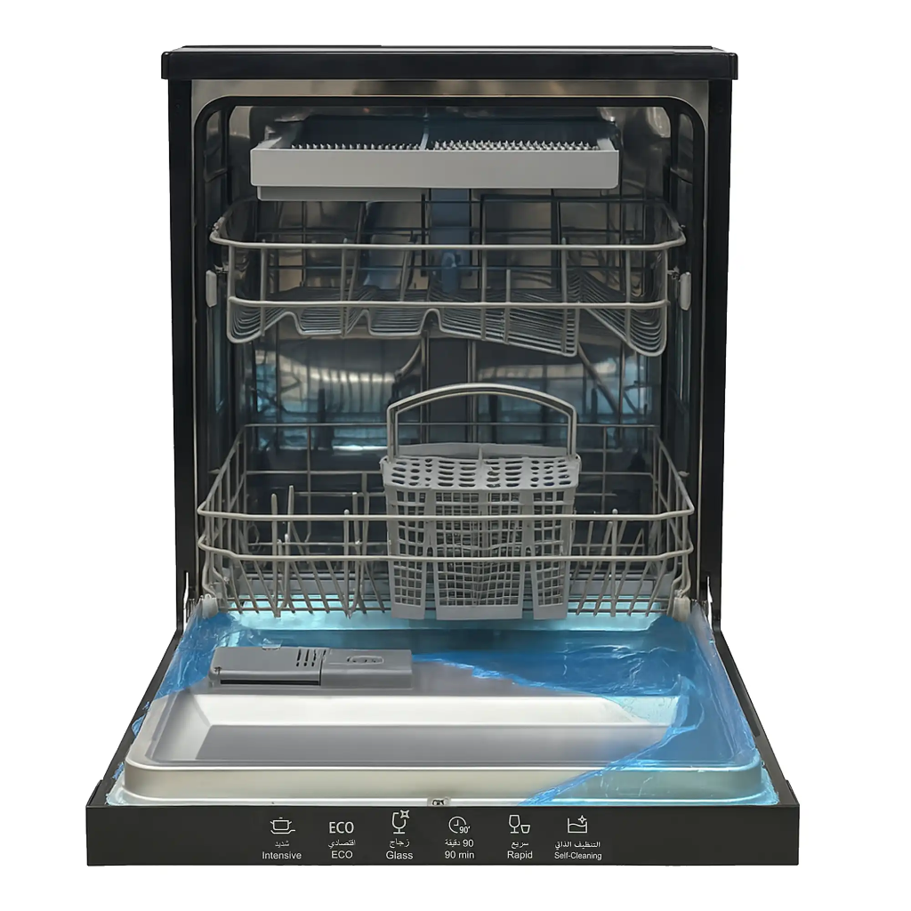 Door open Dishwasher 6prg 2&1Basket 14set black