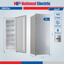 Freezer Upright 6Drawers Defrost 168L Silver