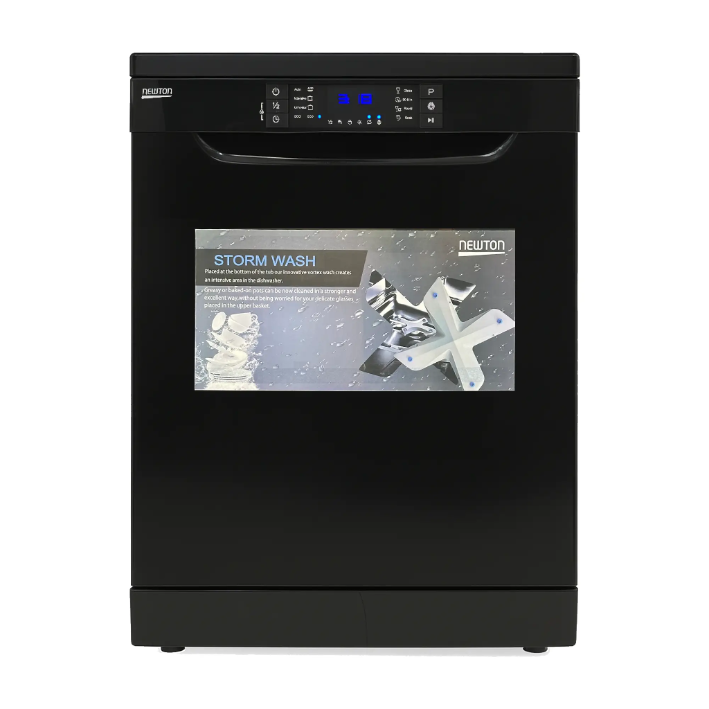 Newton Vortex 9Prog 3Basket  Dishwasher - Black