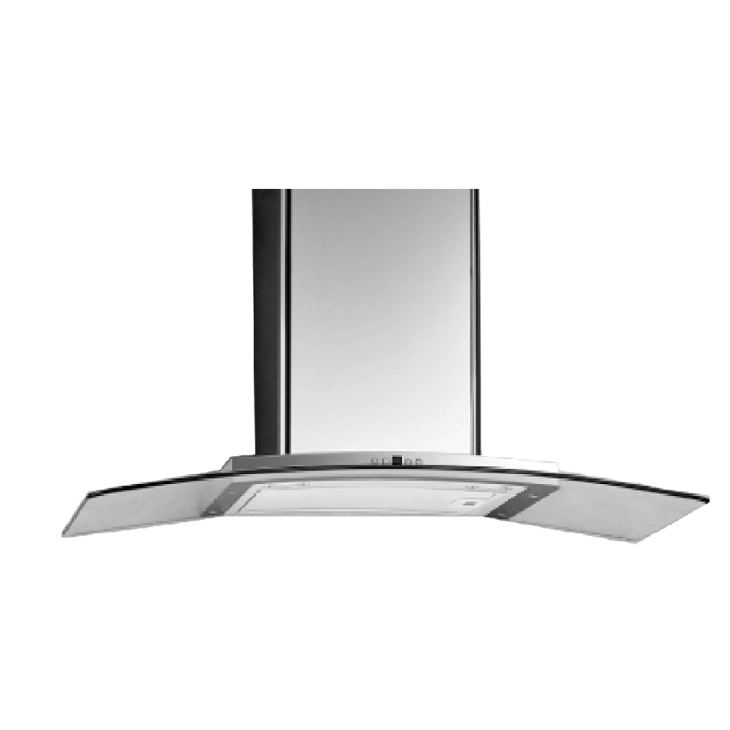 National Electric Hood Slim 90cm Stainless/Glass