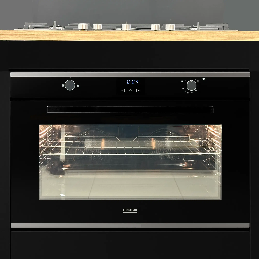 [6bG1353Gn] Built in Gas Oven 90cm 135Liter 2+1Fans - Black